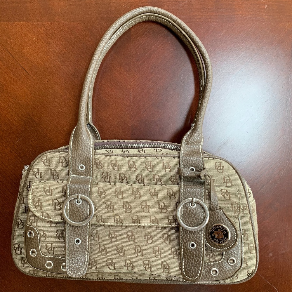 Dooney and Bourke Sig. Logo and Leather Satchel